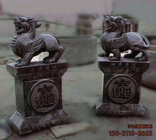招財進寶貔貅_小區(qū)企業(yè)仿古動物石雕雕塑