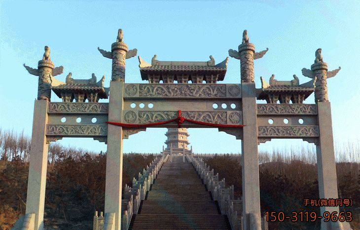 景區(qū)牌坊大門(mén)_三間四柱牌樓