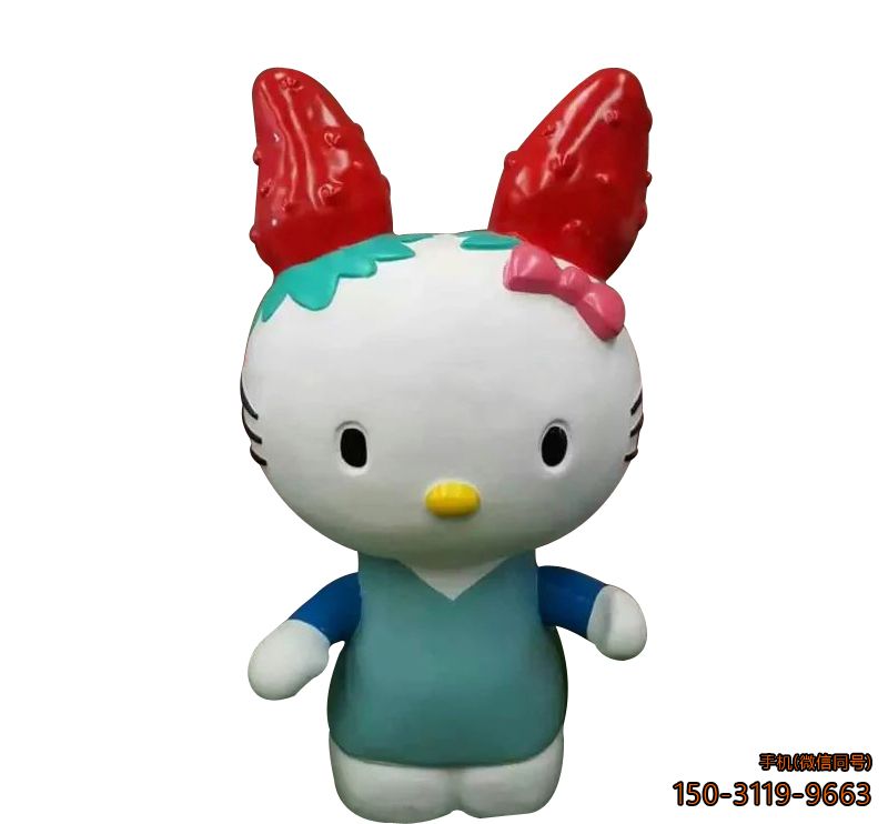 kitty貓_玻璃鋼游樂場卡通動(dòng)物雕塑