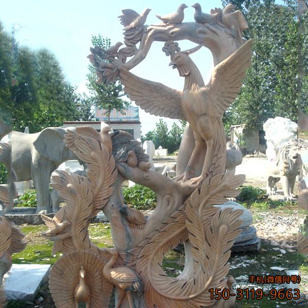 百鳥(niǎo)朝鳳石雕景觀(guān)