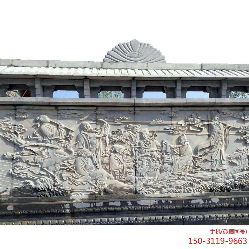 八仙過(guò)海浮雕雕塑