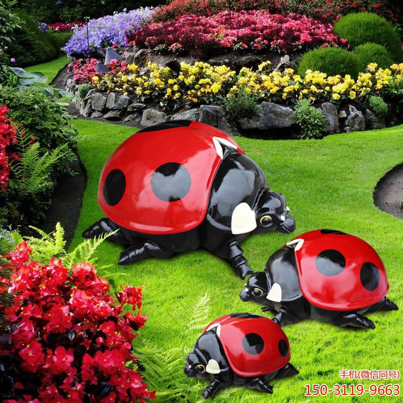 公園七星瓢蟲(chóng)雕塑擺件