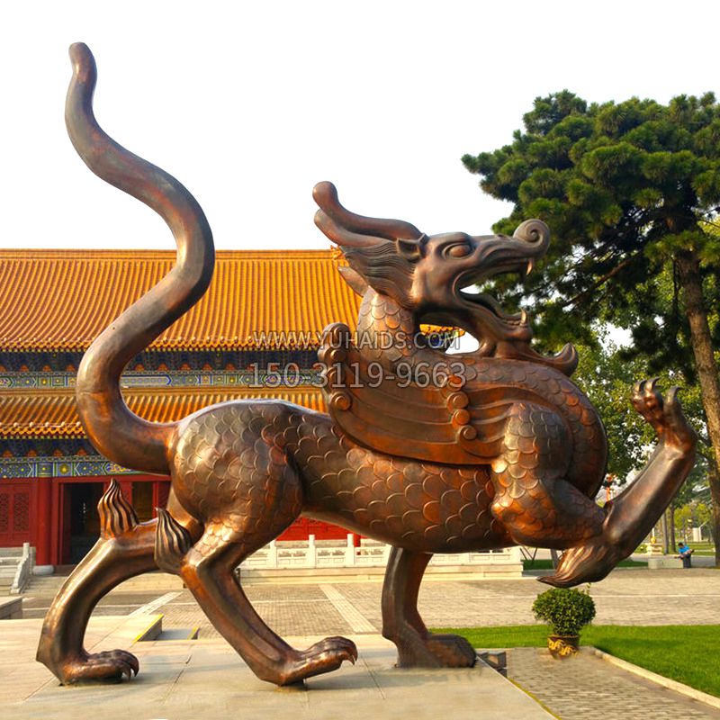 上古神獸青龍鑄銅動物雕塑 上古神獸青龍鑄銅動物雕塑