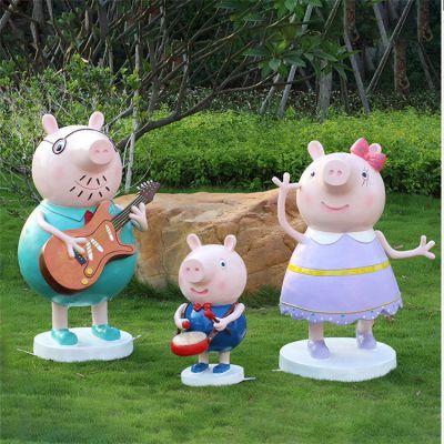 小豬佩奇，豬寶寶，喬治和佩奇彈琴唱歌