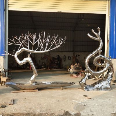 大型不銹鋼藝術(shù)工藝樹(shù)雕塑