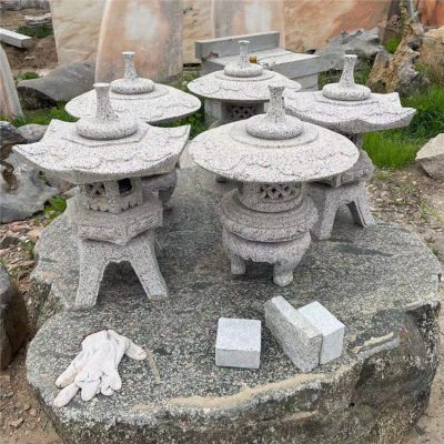 石燈，花崗巖仿古石雕燈