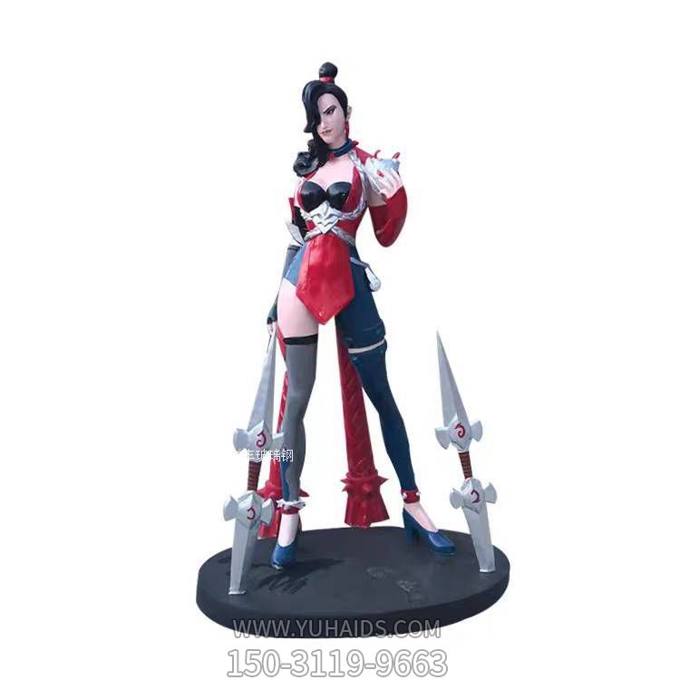 玻璃鋼動(dòng)漫人物雕塑 游戲人物商場電影院大型雕塑