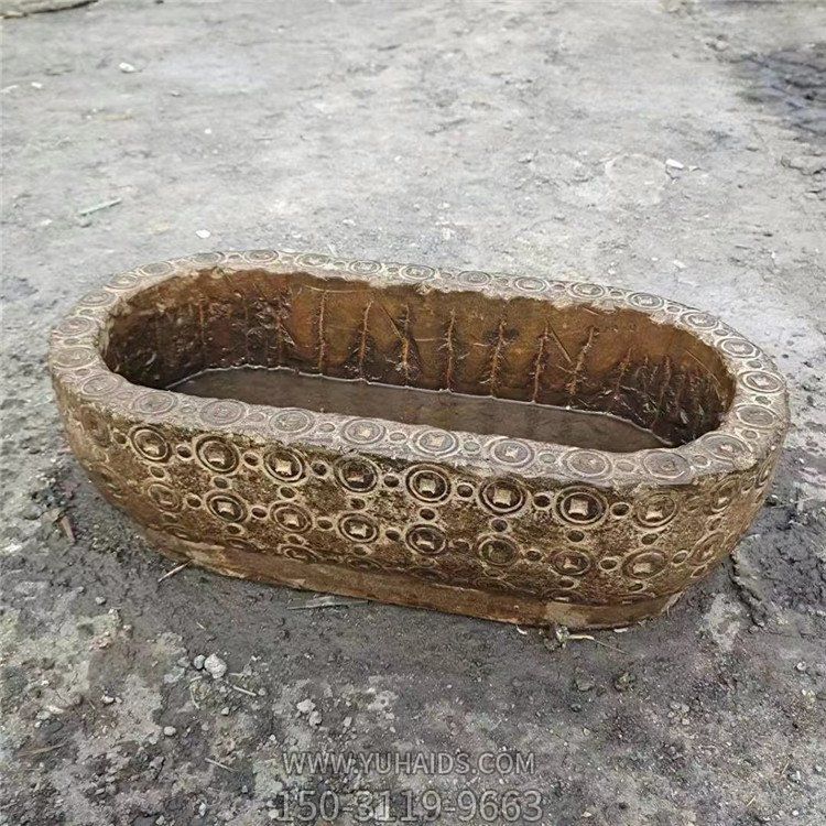 老石槽，石雕水槽雕塑