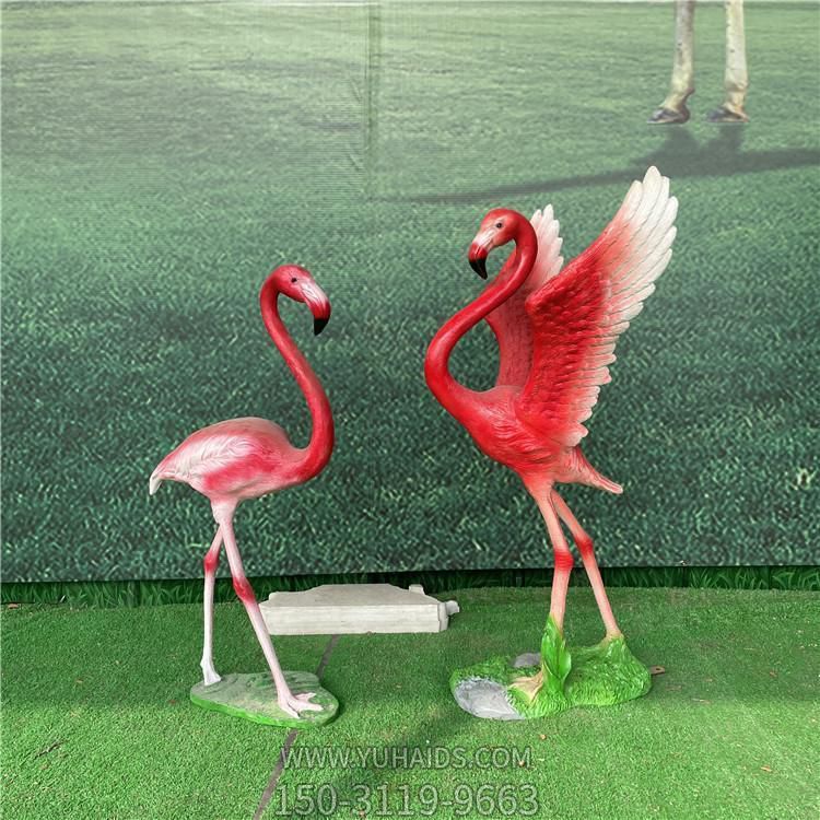 玻璃鋼仿真動(dòng)物景觀火烈鳥雕塑