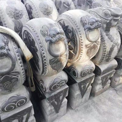 石雕抱鼓，古建門口吉祥裝飾構(gòu)件