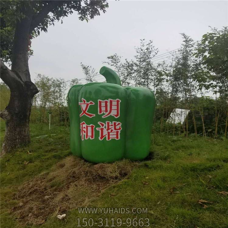 玻璃鋼仿真蔬菜景觀戶外大型辣椒雕塑