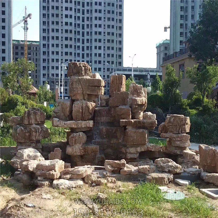 疊石假山，小區(qū)園林人造假山水景雕塑