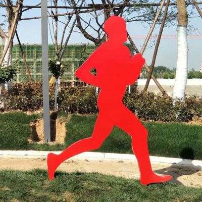 紅色 剪影 跑步 男 不銹鋼、鍍鋅板或玻璃鋼材質(zhì)