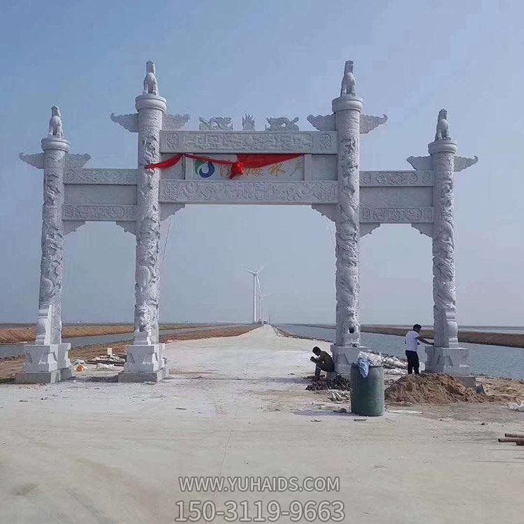 戶(hù)外馬路景區(qū)景點(diǎn)大理石石雕牌坊雕塑