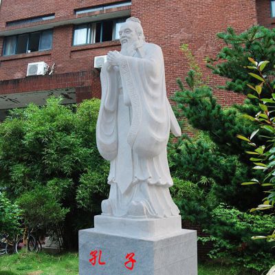 校園孔子像，漢白玉大理石石刻孔子