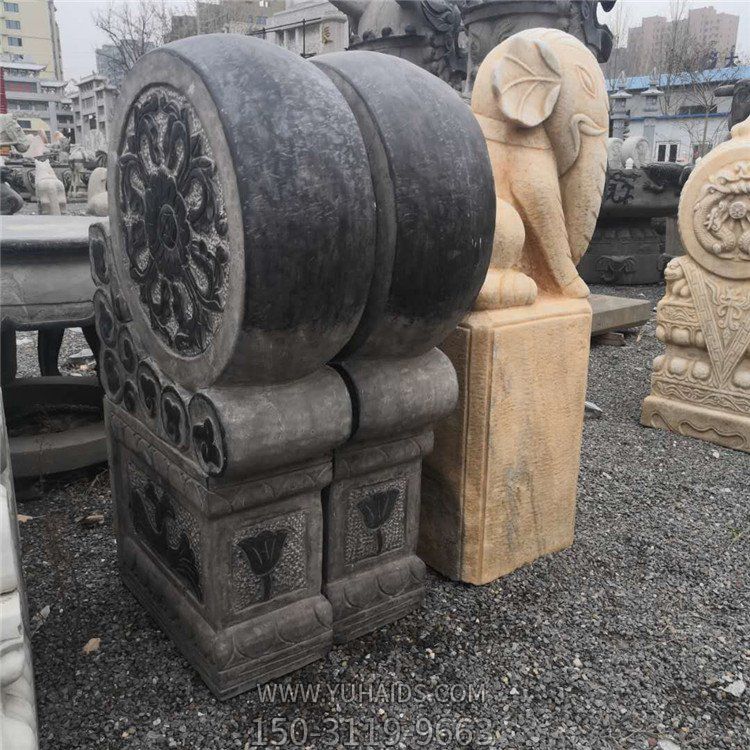 大理石石雕戶(hù)外園林景觀仿古做舊抱鼓石雕塑