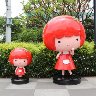 玻璃鋼卡通人偶，可愛(ài)的小女生形象