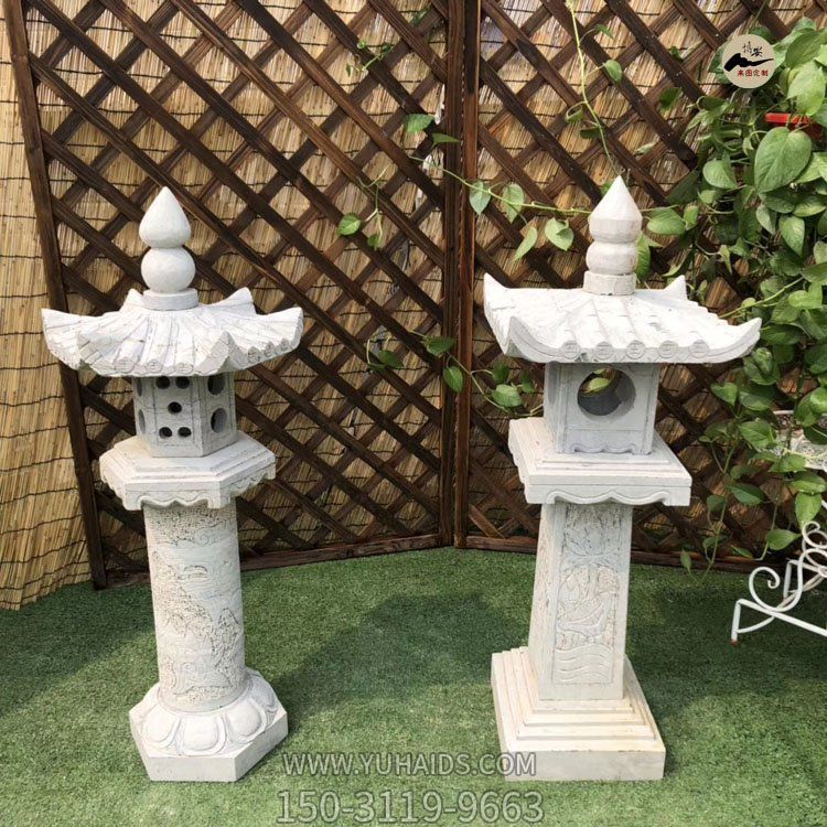 仿古石雕，庭院照明燈籠雕塑