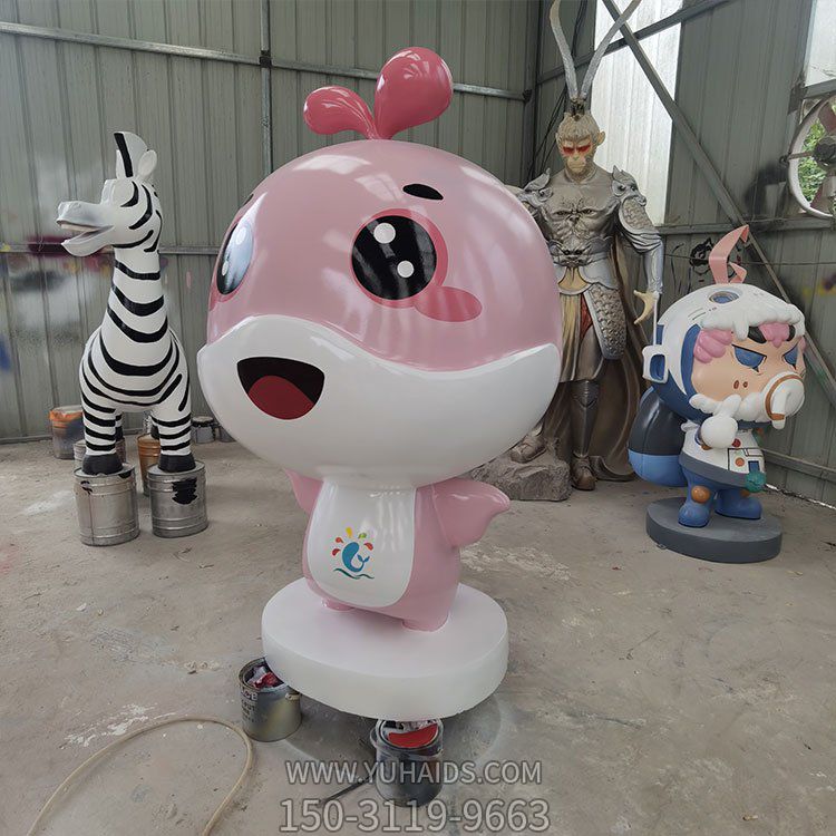 景區(qū)游樂(lè)園玻璃鋼卡通海豚美陳擺件裝飾品雕塑