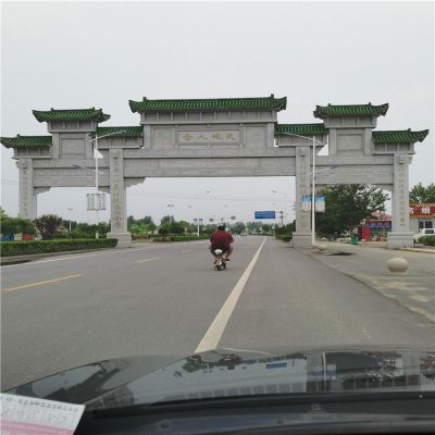 大理石石雕戶(hù)外園林景觀大型牌坊雕塑