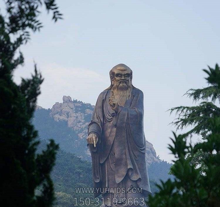 戶外大型鑄銅老子雕像，仿古做舊古代名人擺件雕塑