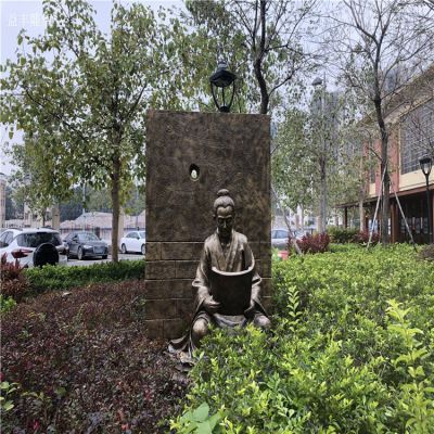 鑿壁借光勵(lì)志人物情景雕塑，銅雕